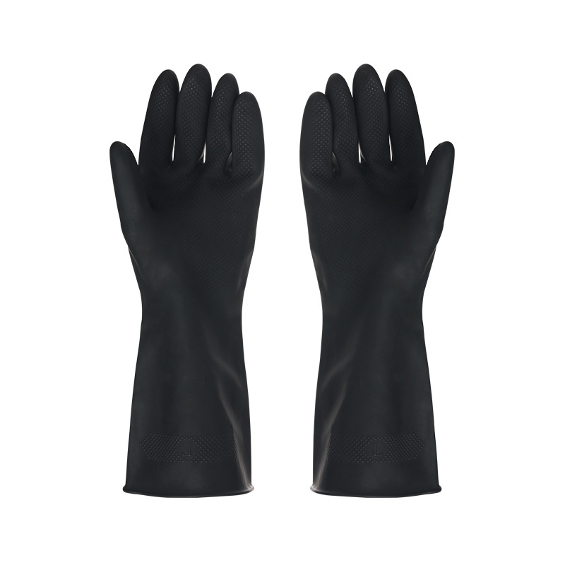 Dish Glove Rubber - 1 زوج قفازات سوداء المنزل غسل
