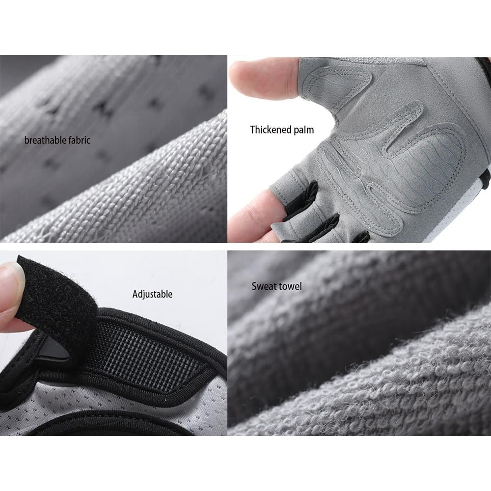 Cycling Glove Padded - قفازات تدريب بدون أصابع للنساء، خفيفة