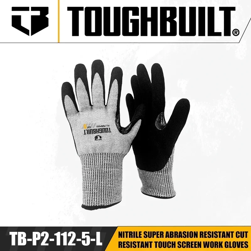 Nitrile Mechanic Glove - قفازات العمل TOUGHBUILT TB-P2-112-5-L/S/M من النتريل