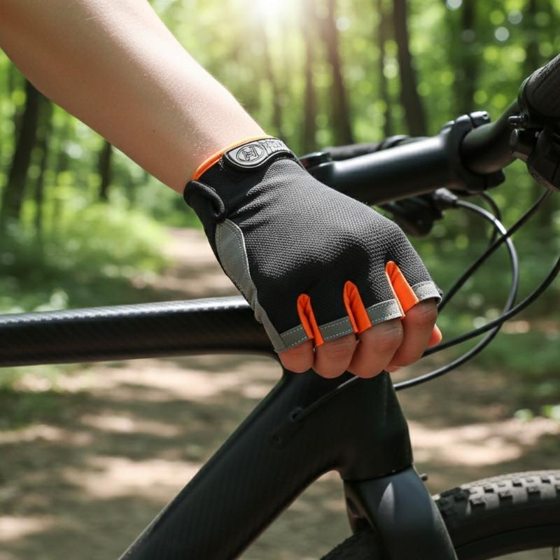 Fingerless Glove Knit - قفازات ركوب الدراجات نصف الأصابع للرجال