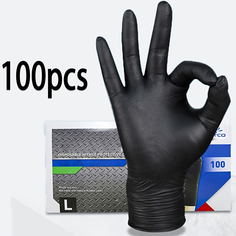 Nitrile Mechanic Glove - قفازات النتريل السوداء للاستخدام مرة واحدة،