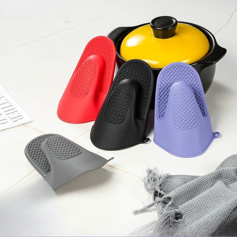 Oven Mitt Silicone - مشبك يدوي من السيليكون المُسمك، قفازات
