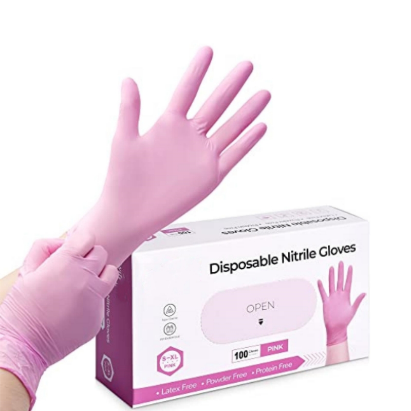 قفازات النتريل الوردية للاستخد - مراجعة Latex Disposable Glove وسعره