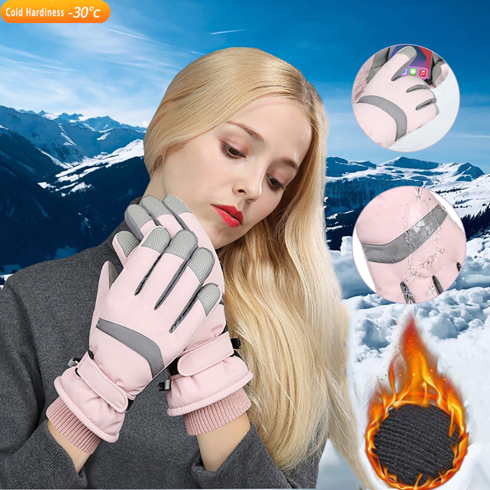 قفازات تزلج YANBIGUO للنساء وا - مراجعة Ski Glove Waterproof وسعره