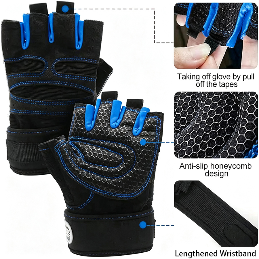 3 أزواج من قفازات ركوب الدراجا - مراجعة Workout Glove Gym وسعره