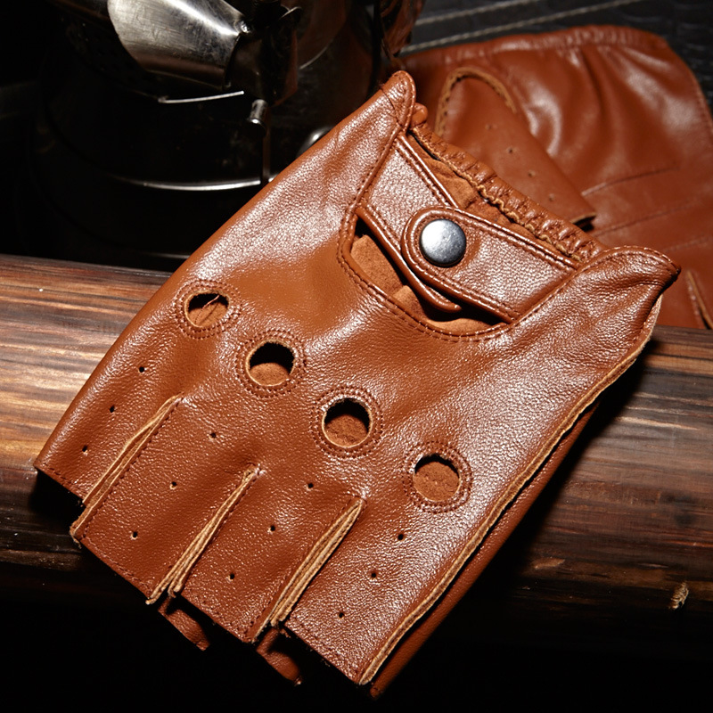 عالية الجودة رجل نصف اصبع قفاز - مراجعة Leather Driving Glove وسعره