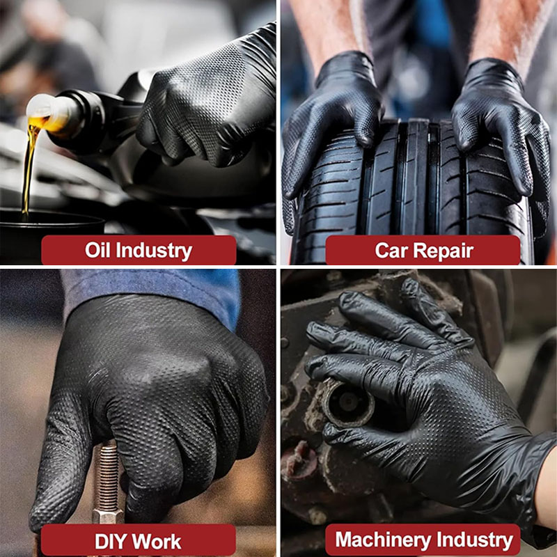 قفازات النتريل شديدة التحمل سم - مراجعة Nitrile Mechanic Glove وسعره