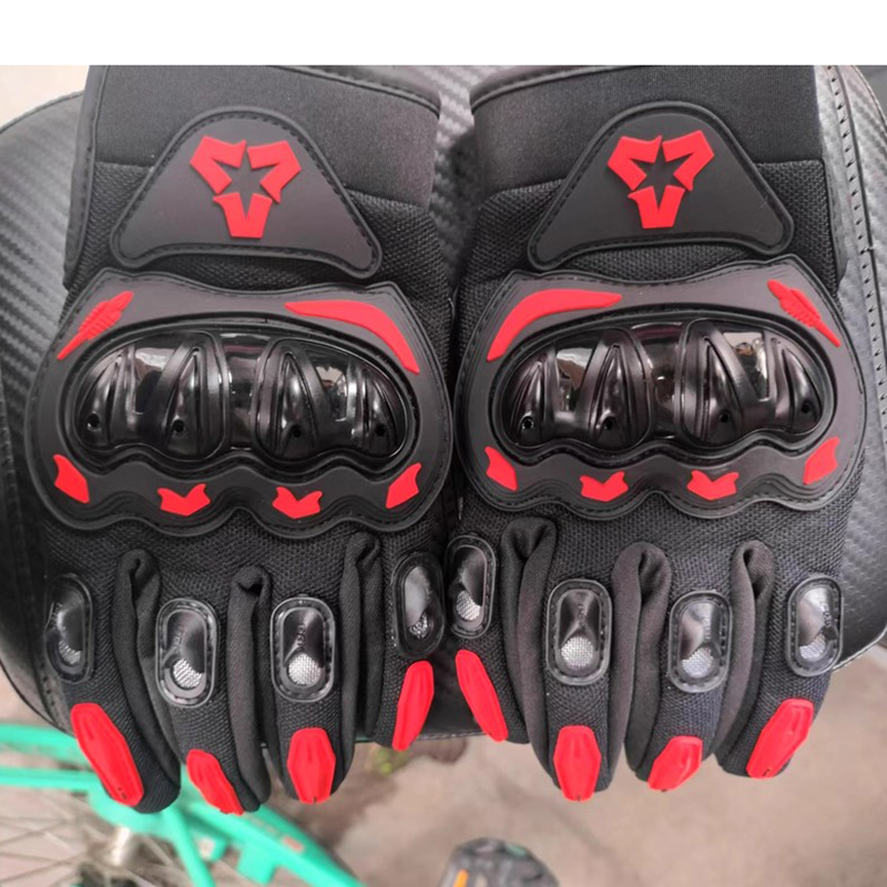 اللمس كامل فنجر دراجة نارية مع - مراجعة Motorcycle Glove Knuckle وسعره