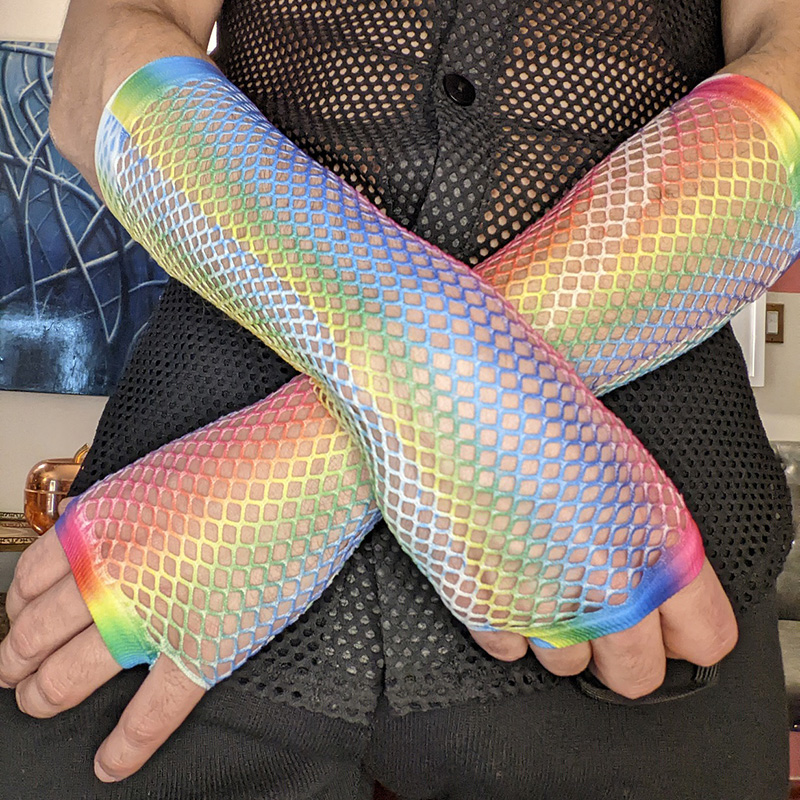 زوج واحد من قفازات الشبك الطوي - مراجعة Fingerless Glove Knit وسعره