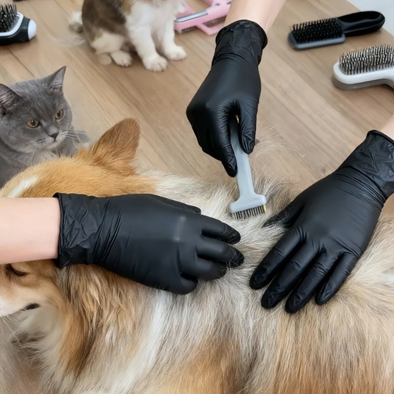 50 قطعة من قفازات النتريل القا - مراجعة Nitrile Mechanic Glove وسعره