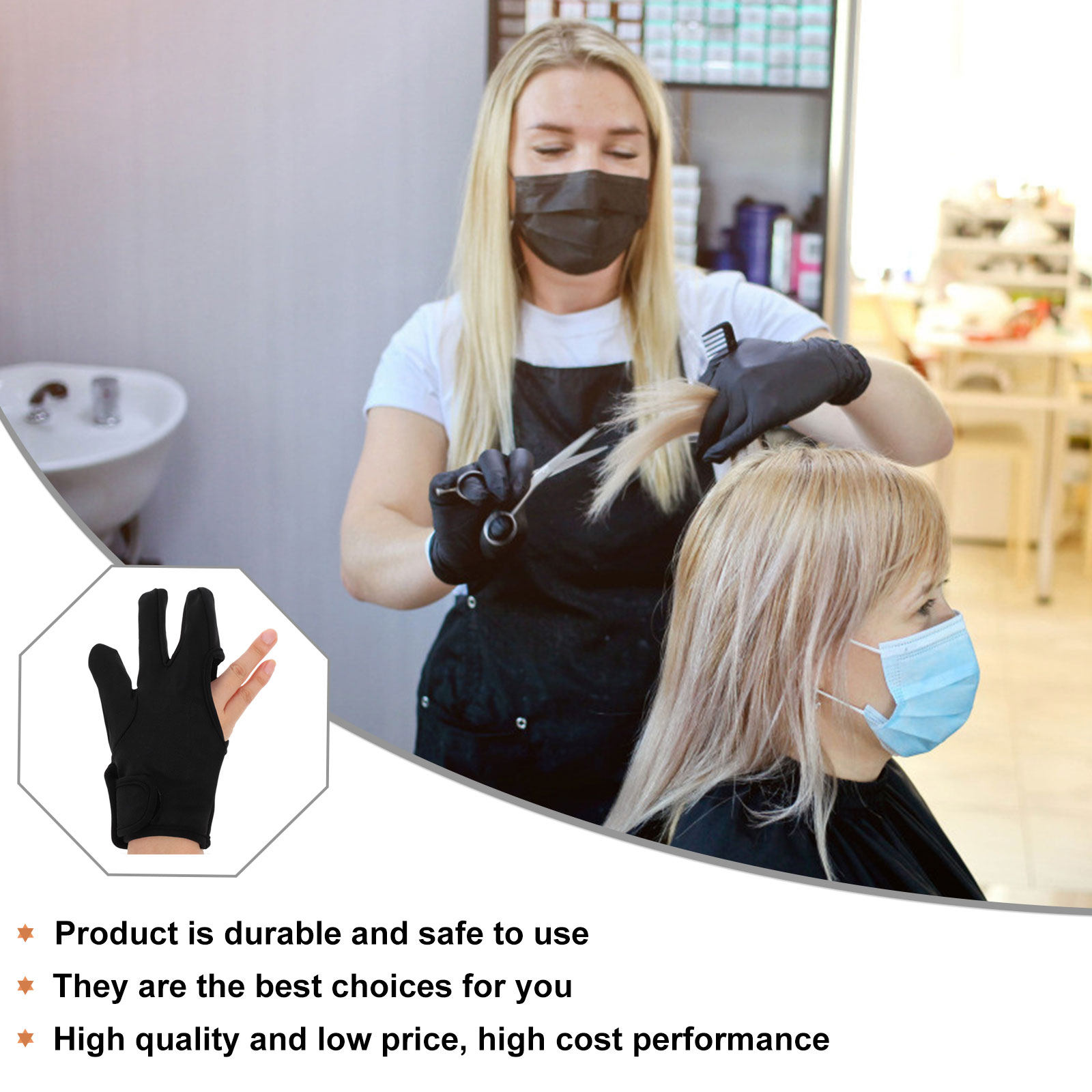 قفاز تصفيف الشعر بثلاثة أصابع  - مراجعة Heat Resistant Glove وسعره