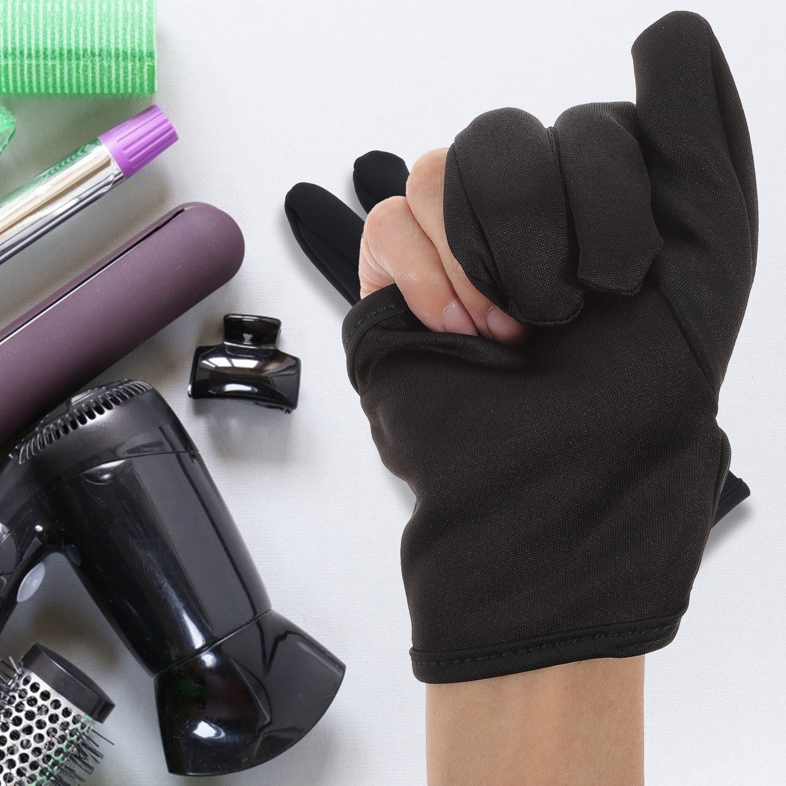 قفاز تصفيف الشعر بثلاثة أصابع  - مراجعة Heat Resistant Glove وسعره